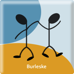 Grafik: Zwei miteinander eine Burleske tanzende Noten